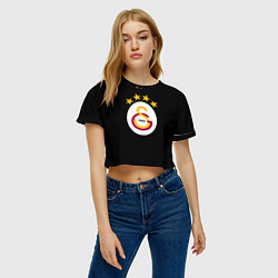 Футболка 3D укороченная женская Galatasaray logo fc, цвет: 3D-принт — фото 2
