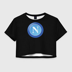 Футболка 3D укороченная женская Наполи фк спорт, цвет: 3D-принт