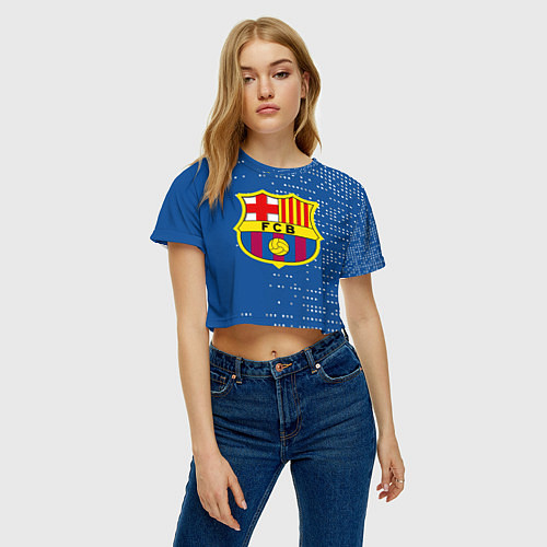 Женский топ Футбольный клуб Барселона - логотип крупный / 3D-принт – фото 3