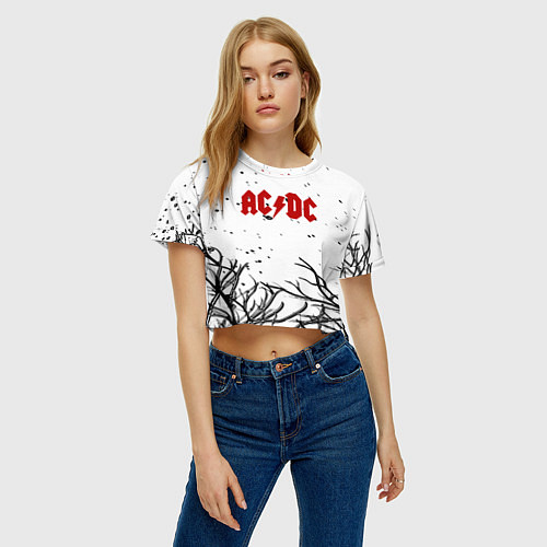 Женский топ AC DC steel bend / 3D-принт – фото 3