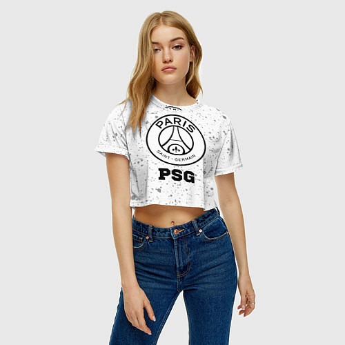 Женский топ PSG sport на светлом фоне / 3D-принт – фото 3