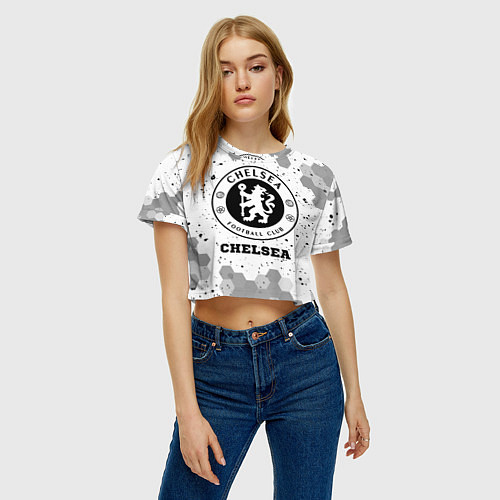 Женский топ Chelsea sport на светлом фоне / 3D-принт – фото 3