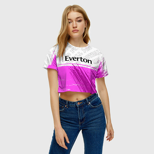 Женский топ Everton pro football посередине / 3D-принт – фото 3