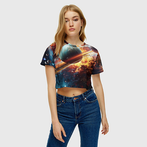 Женский топ Большая планета / 3D-принт – фото 3