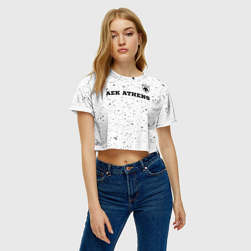 Женский топ AEK Athens sport на светлом фоне посередине / 3D-принт – фото 3