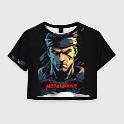 Футболка 3D укороченная женская Веном Снейк Metal gear game, цвет: 3D-принт