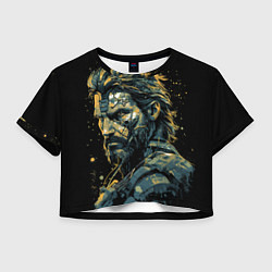 Футболка 3D укороченная женская Venom Snake Metal gear game, цвет: 3D-принт