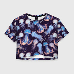 Женский топ Светящиеся медузы
