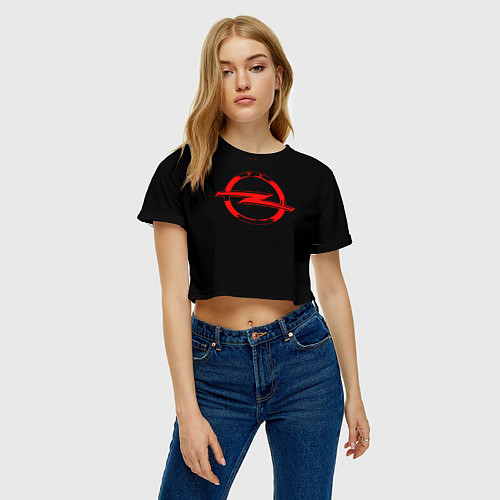 Женский топ Opel red logo / 3D-принт – фото 3