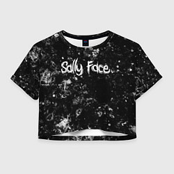 Футболка 3D укороченная женская Sally Face black ice, цвет: 3D-принт