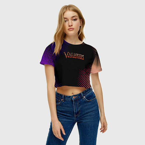 Женский топ Valheim logo pattern / 3D-принт – фото 3
