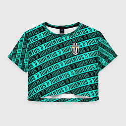 Женский топ Juventus pattern logo steel