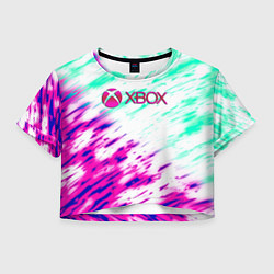 Футболка 3D укороченная женская Xbox краски текстура игры, цвет: 3D-принт