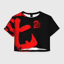 Футболка 3D укороченная женская Shadow Warrior japan, цвет: 3D-принт