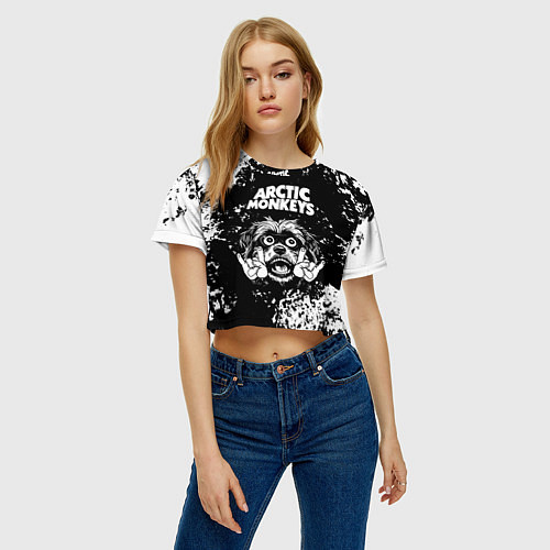 Женский топ Arctic Monkeys рок пес / 3D-принт – фото 3