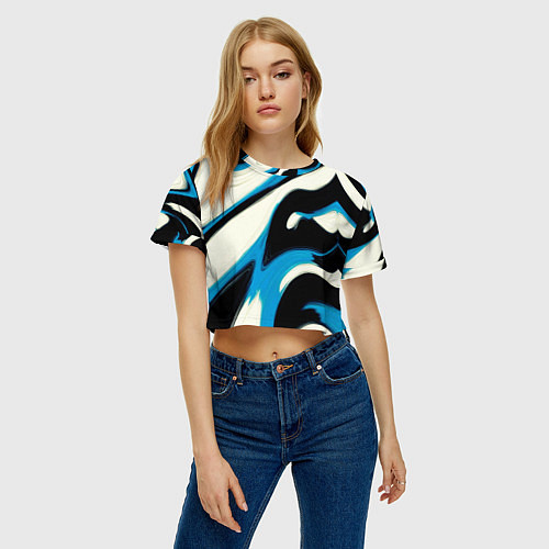 Женский топ Современное искусство абстракции / 3D-принт – фото 3