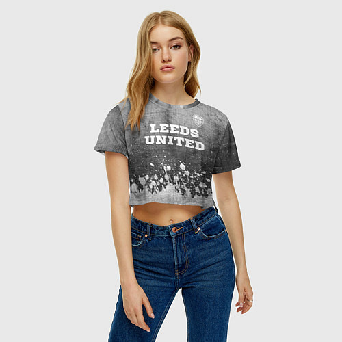 Женский топ Leeds United - grey gradient посередине / 3D-принт – фото 3