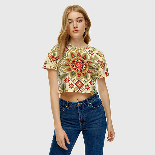 Женский топ Стиль советского ковра узоры и орнамент / 3D-принт – фото 3