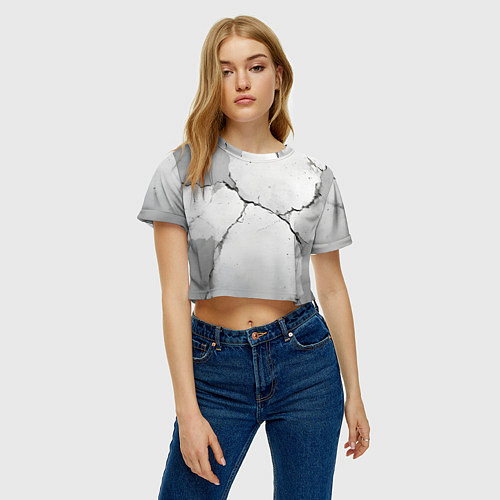Женский топ Растрескавшийся бетон / 3D-принт – фото 3