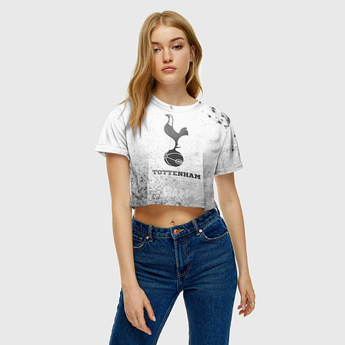 Женский топ Tottenham - white gradient / 3D-принт – фото 3