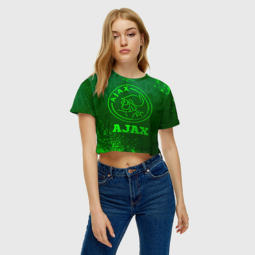 Женский топ Ajax - green gradient / 3D-принт – фото 3