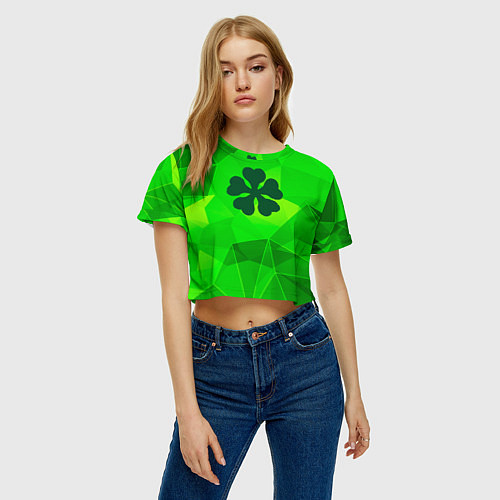 Женский топ Black Clover green poly / 3D-принт – фото 3
