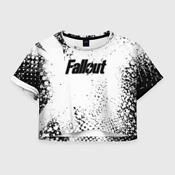 Футболка 3D укороченная женская Fallout game краски, цвет: 3D-принт