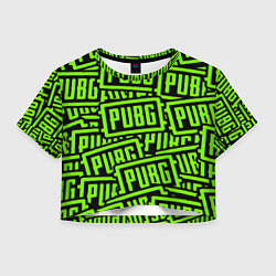 Футболка 3D укороченная женская PUBG pattern game, цвет: 3D-принт