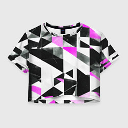 Женский топ Black and pink abstraction on a white background