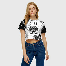 Футболка 3D укороченная женская The Cure - рок пес, цвет: 3D-принт — фото 2