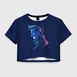 Футболка 3D укороченная женская Joker gradient, цвет: 3D-принт