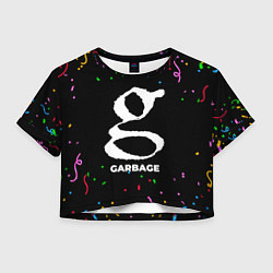 Футболка 3D укороченная женская Garbage конфети, цвет: 3D-принт