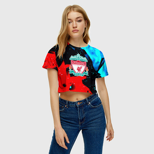 Женский топ Liverpool fire steel / 3D-принт – фото 3