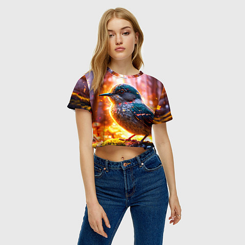 Женский топ Кукушка в искрах / 3D-принт – фото 3