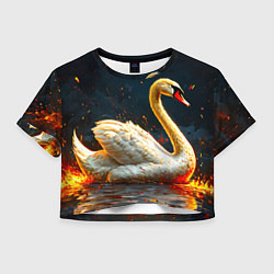 Женский топ Лебедь в огне