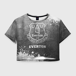 Футболка 3D укороченная женская Everton - grey gradient, цвет: 3D-принт