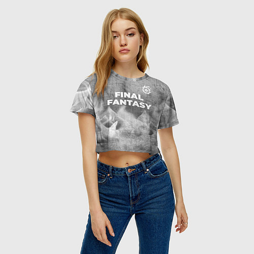 Женский топ Final Fantasy - grey gradient посередине / 3D-принт – фото 3