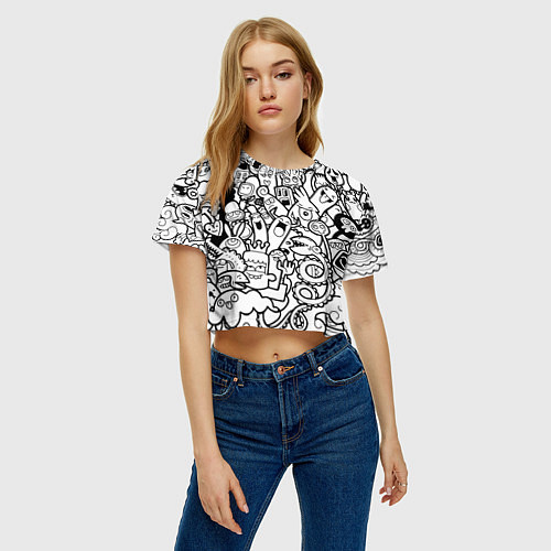 Женский топ Каляки маляки / 3D-принт – фото 3