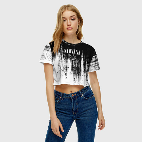 Женский топ Нирвана потёки грязи / 3D-принт – фото 3