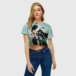 Футболка 3D укороченная женская Mileena & Kotal Kahn - Mortal Kombat, цвет: 3D-принт — фото 2