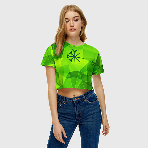 Женский топ Nightwish green poly / 3D-принт – фото 3