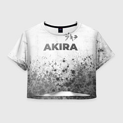 Футболка 3D укороченная женская Akira - white gradient посередине, цвет: 3D-принт