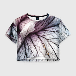 Футболка 3D укороченная женская Раскрытый цветок, цвет: 3D-принт