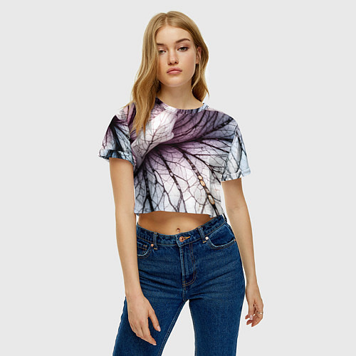 Женский топ Раскрытый цветок / 3D-принт – фото 3