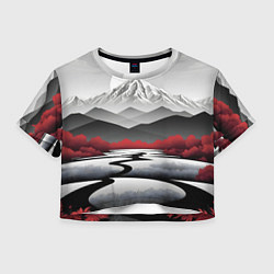 Женский топ Белые горы и красные деревья