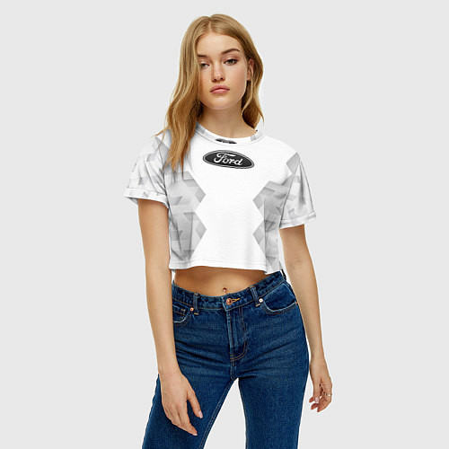 Женский топ Ford white poly / 3D-принт – фото 3
