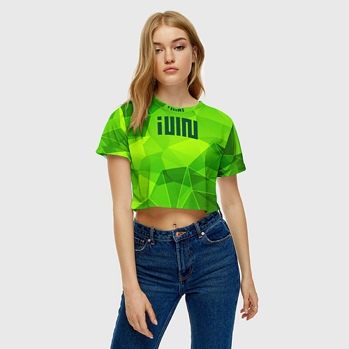 Женский топ Gidle green poly / 3D-принт – фото 3