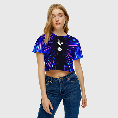 Женский топ Tottenham neon energy / 3D-принт – фото 3