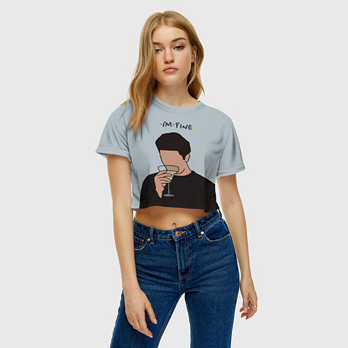 Женский топ Ross - im fine / 3D-принт – фото 3