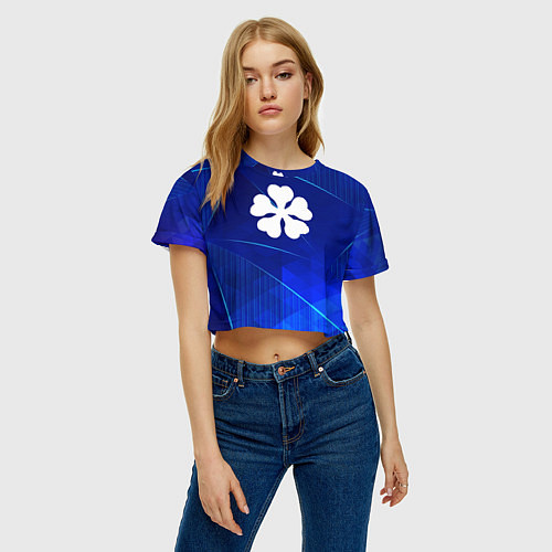 Женский топ Black Clover blue poly / 3D-принт – фото 3